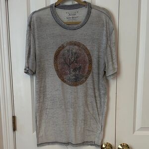 Lucky Brand Heather Gray Graphic Tee